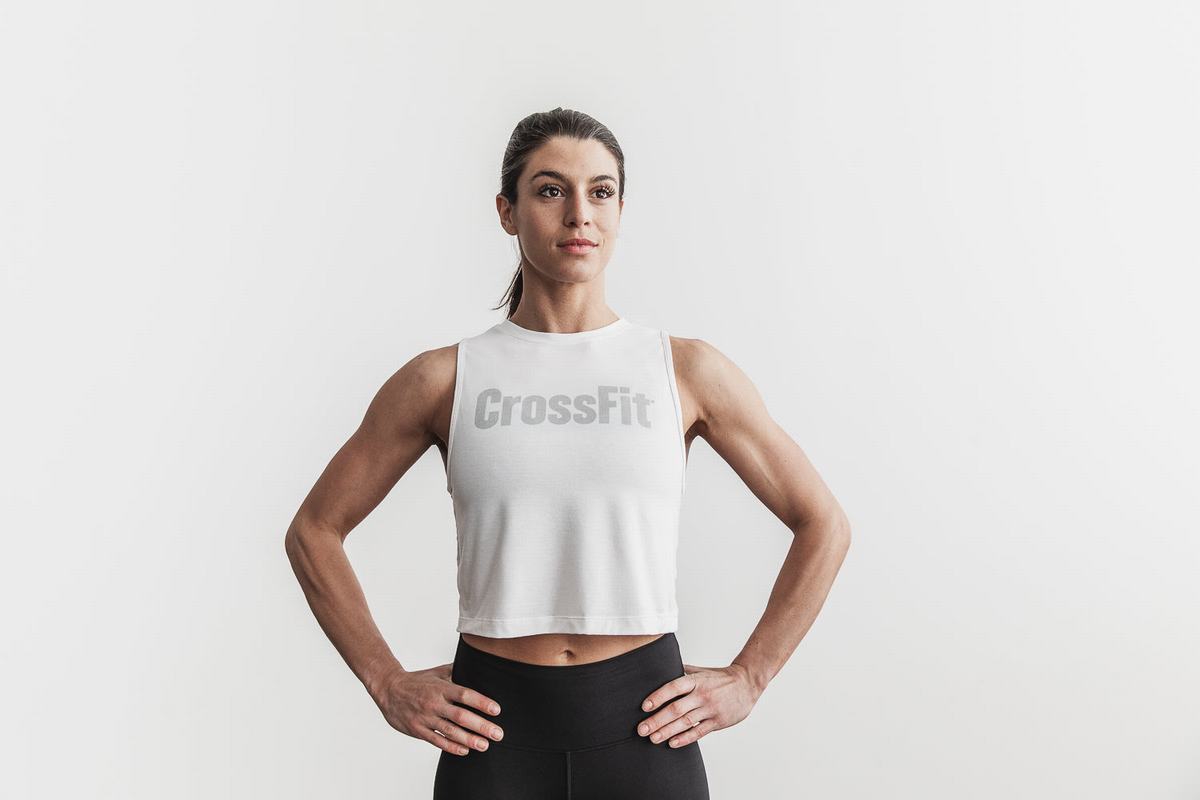 Nobull Crossfit® Muscle Women's Tank Tops White | Australia (PA2378)